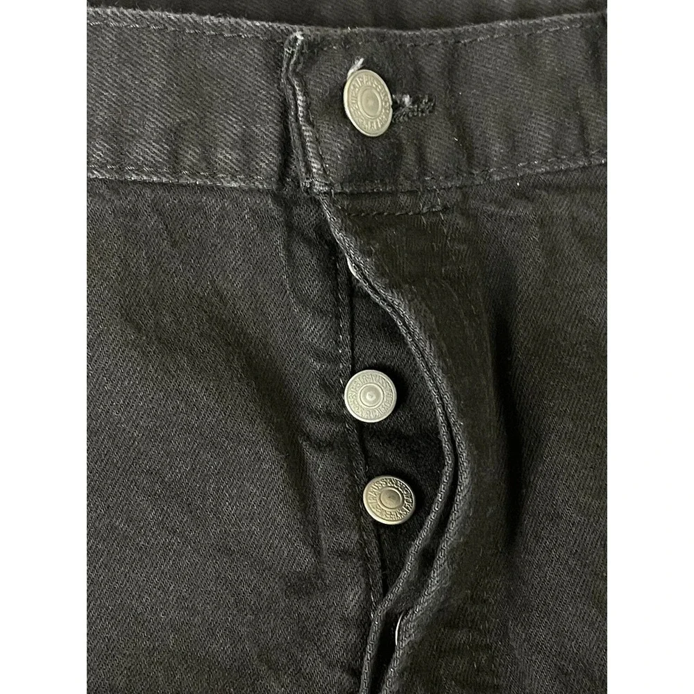 Levis Jeans Mens 42x32 Black 501‎ XX Denim Button Fly Casual Straight Adult